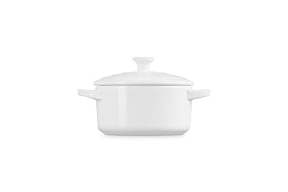 Le Creuset Stoneware Mini Round Cocotte, 24 oz., White