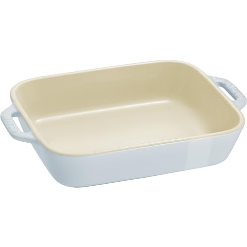 Staub Ceramic 2-pc Rectangular Baking Dish Set - Macaron Pastel Blue