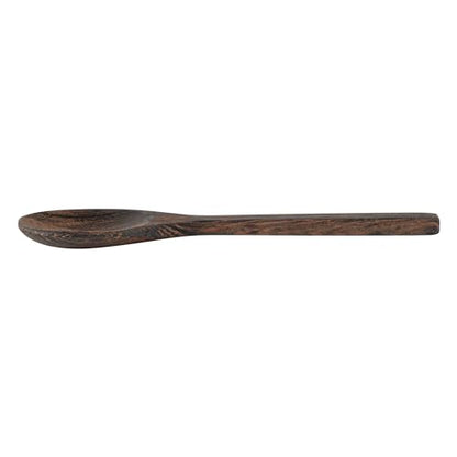 Restaurantware - Coco Casa 6.3 Inch Serving Spoon, 1 Greaseproof Wooden Spoon - Durable, Sustainable, Ebony Wood Serving Flatware, For Serving With Hot And Cold Foods