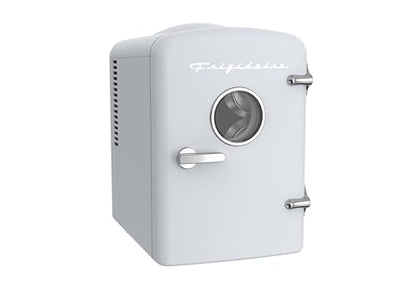 Frigidaire EFMIS171 Retro Mini Portable Personal Fridge - Ideal for Home, Office or Dorm - Includes Carrying Handle, AC/DC Wall/Car Charger (White)