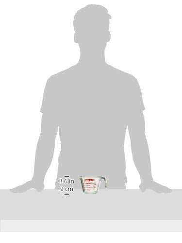 Pyrex Prepware 1 Cup Measuring Cup, Clear w/ Red Measurements (6001074)