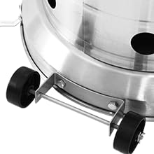 INWAY Outdoor Heater, 48,000 BTU， Outdoor Propane Patio Heater with Wheels and Cover, Stainless Steel Burner for Outdoor Use,Party,Backyard,Garden
