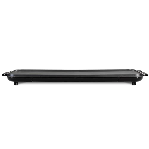 Presto 07072 22-Inch Extra Large Griddle, 22"x 13", Low Profile Design, Ceramic Nonstick, Black
