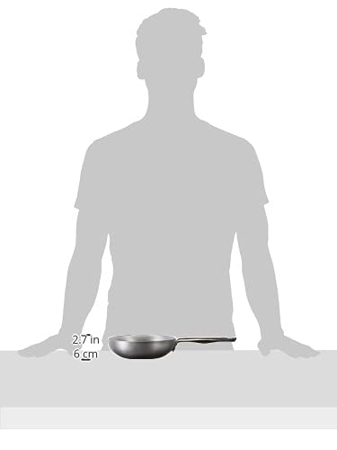 Pentole Agnelli ALMA111B18 High Skipping Frying Pan, Professional Aluminum, Silver, 18 cm