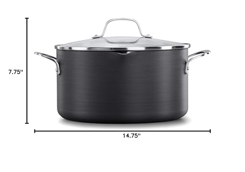 Calphalon 1932451 Classic Nonstick Dutch Oven with Cover, 7 quart, Grey