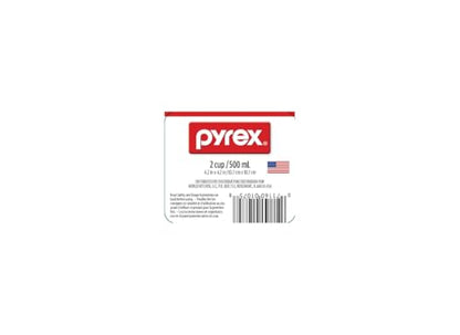 Pyrex Prepware 6001075 Measuring Cup, Red Graphics, Clear
