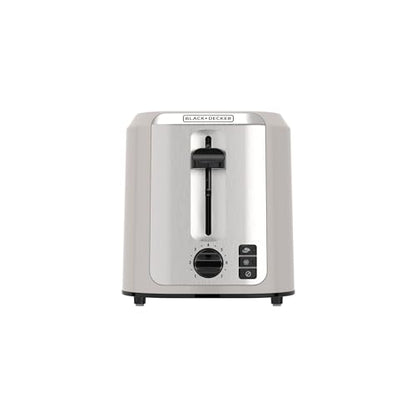 BLACK+DECKER 2-Slice Toaster, Extra-Wide Slots, 7 Shade Settings, Bagel & Frozen Functions, Removable Crumb Tray, Baked Stone