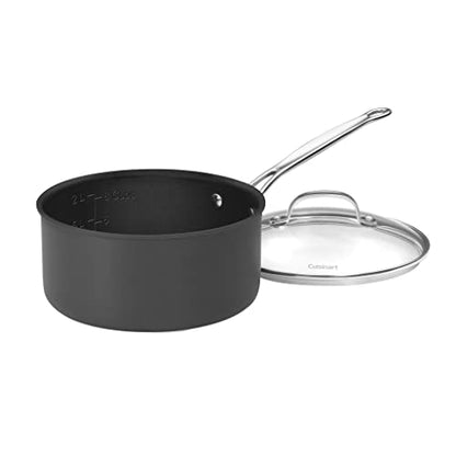 Cuisinart Chef's Classic Non-Stick 3-Quart Nonstick-Hard-Anodized, Saucepan w/Cover, 6193C-20