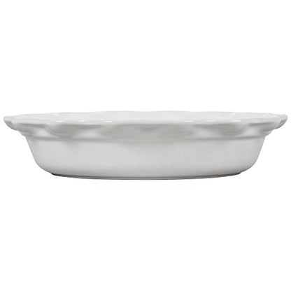 Le Creuset Stoneware 9" Heritage Pie Dish, White