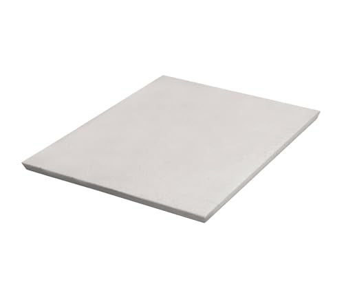 FibraMent-D Premium 3-Piece Pizza Stone Set – 17½" × 13⅞" × ¾" Rectangle Baking Stone with Peel & Rocker Cutter – Made in USA – Ranked Best Overall Pizza Stone for Even Heat & Crispy Crusts