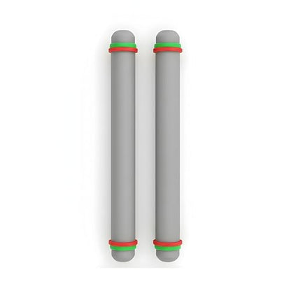 2 Pcs Adjustable Rolling Pin with Removable Rings, Non-Stick Fondant & Dough Rolling Pins, 9 Inch Baking Rolling Pins for Cookies, Pastry, Pizza & Fondant