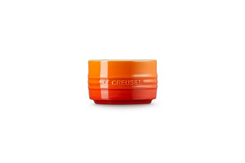 Le Creuset Stoneware Round Straight Wall Ramekin, 6.75oz., Flame