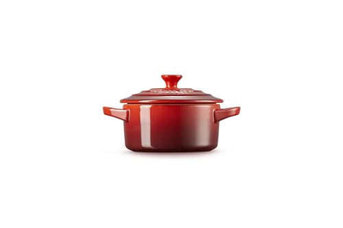 Le Creuset Stoneware Mini Round Cocotte, 8 oz., Cerise