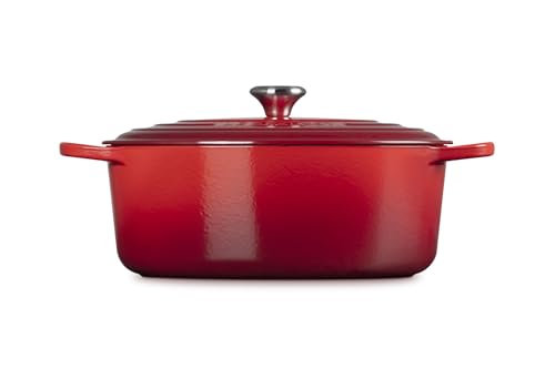 Le Creuset Enameled Cast Iron Signature Oval Dutch Oven, 8 qt., Cerise