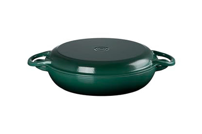 Le Creuset Enameled Cast Iron Multifunction Braiser with Grill Pan Lid, 3.5 qt., Artichaut