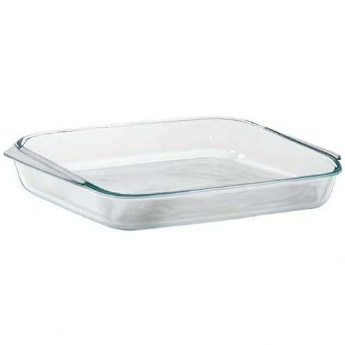 Pyrex (1) 233 3-Qt Rectangular Glass Baking Dish & (1) 233-PC Red Food Storage Lid – Clear Glass Bakeware – Perfect for Leftovers, Food Preparation and So much More - Made in the USA