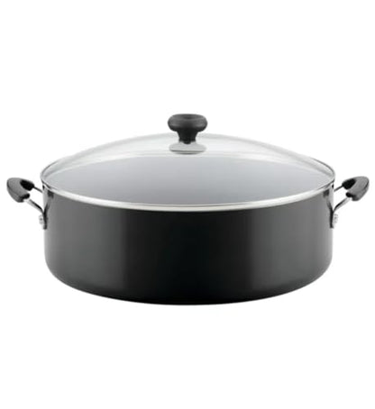 Generic 14-inch Easy Clean Nonstick Family Pan, Jumbo Cooker with Lid (Black), 15.37