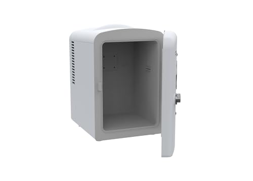 Frigidaire EFMIS171 Retro Mini Portable Personal Fridge - Ideal for Home, Office or Dorm - Includes Carrying Handle, AC/DC Wall/Car Charger (White)