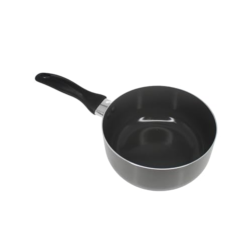 IMUSA Gray Ceramic Saucepan 2.0 Qt Nonstick with Cool-Touch Handle, Small Pot for Sauces, Soups, Stews and More