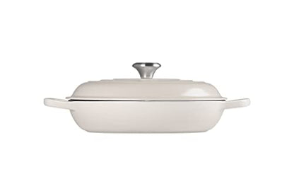 Le Creuset Enameled Cast Iron Signature Braiser, 3.5 qt., Meringue