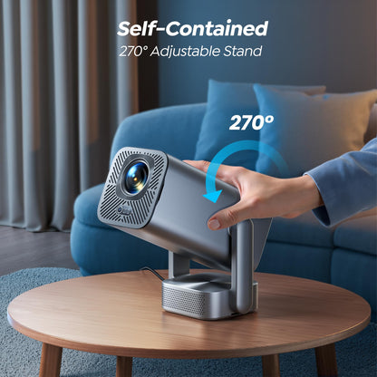 [270° Adjustable Stand & Electric Focus]Mini Projector with WiFi and Bluetooth, 2025 Native 1080P TOPTRO Portable Outdoor Movie Projector, Auto Vertical Keystone, Home Proyector for Phone/TV Stick - CookCave