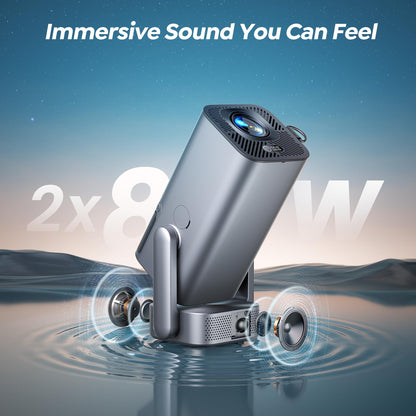 [270° Adjustable Stand & Electric Focus]Mini Projector with WiFi and Bluetooth, 2025 Native 1080P TOPTRO Portable Outdoor Movie Projector, Auto Vertical Keystone, Home Proyector for Phone/TV Stick - CookCave
