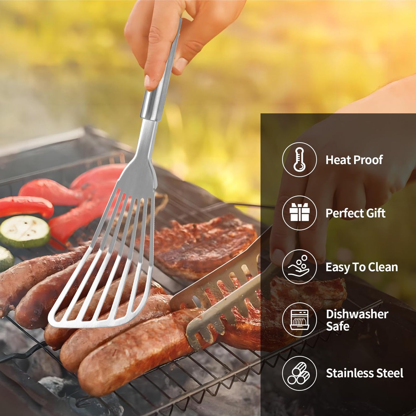 2Pack Fish Spatula Stainless Steel,Premium Fish Turner Spatula,Flexible Barbecue Turner,Metal Slotted Spatula For Flipping Fish Egg Patties Fries Pancake Steak by EGYPAMID - CookCave