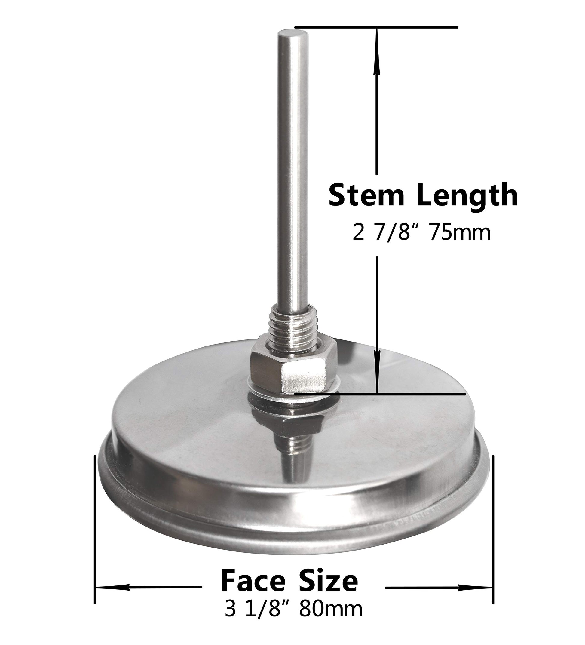 3 inch BBQ Thermometer Gauge 2 Pcs Charcoal Grill Pit Smoker Temp Gauge Grill Thermometer Replacement for Oklahoma Joe's Smokers, and Smoker Wood Charcoal Pit, Large Face Grill Temp Thermometer - CookCave