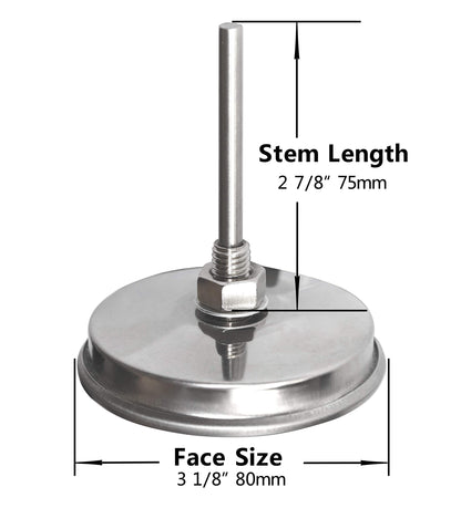 3 inch BBQ Thermometer Gauge 2 Pcs Charcoal Grill Pit Smoker Temp Gauge Grill Thermometer Replacement for Oklahoma Joe's Smokers, and Smoker Wood Charcoal Pit, Large Face Grill Temp Thermometer - CookCave