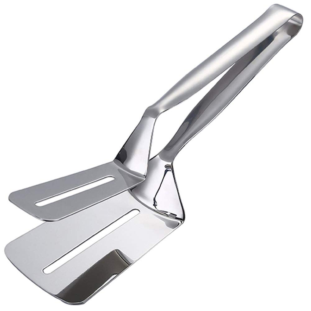 304 Kitchens Tongs 11 Inch 1 Pack Premium Stainless Steel Multipurpose Gripper Bread Clip/Steak Clamps/Fried Steak Clamp/Barbecue Tongs/Beefsteak Turner Flipper - CookCave