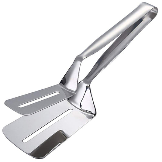 304 Kitchens Tongs 11 Inch 1 Pack Premium Stainless Steel Multipurpose Gripper Bread Clip/Steak Clamps/Fried Steak Clamp/Barbecue Tongs/Beefsteak Turner Flipper - CookCave