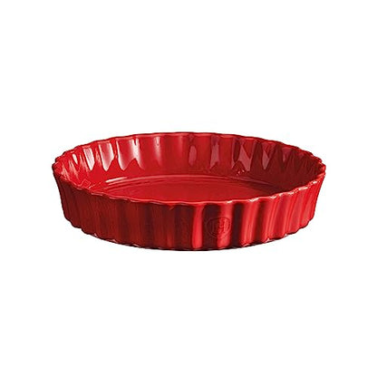 Emile Henry 11"/2.1 Quart Deep Tart Dish, Burgundy