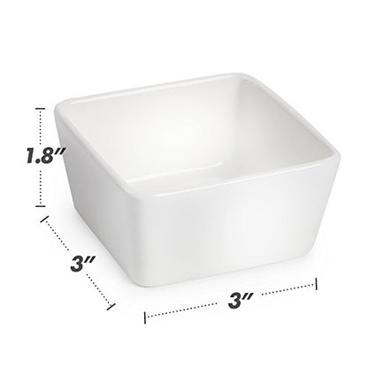 BTaT- Ramekins 8 oz, Set of 8, Square Porcelain Ramekins, Ramekins for Baking, Creme Brulee Dish, Souffle Cups, Appetizer Cups, Custard Dish, Pudding cups, Ramiken Set