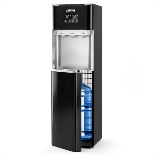 OSTBA Bottom Loading Water Cooler Dispenser for 3 & 5 Gallon Bottles, Hot, Cold & Room Water, LED Display, Child Safety Lock, Stainless Steel Tank Water Dispenserfor Home & Office