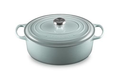 Le Creuset Enameled Cast Iron Signature, 9-Piece Cookware Set, Sea Salt
