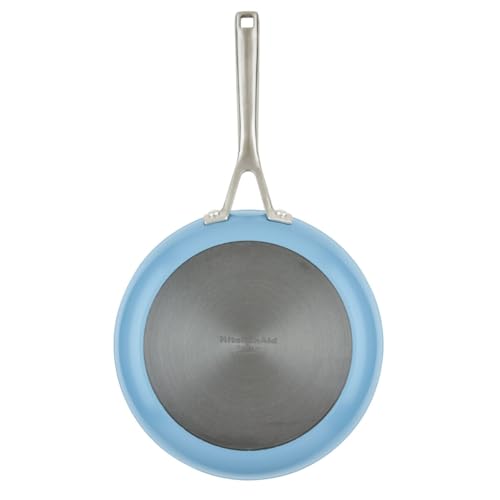 KitchenAid Hard Anodized Ceramic Nonstick Cookware Pots and Pans Set, 9 Piece - Blue Velvet