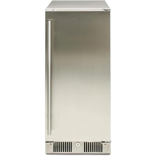 Blaze 15-Inch Outdoor Rated Compact Refrigerator | 3.2 Cu. Ft. Stainless Steel Fridge with Reversible Door & Adjustable Shelves | UL Certified for Outdoor Use | BLZ-SSRF-15