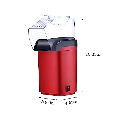 Electric Popcorn Machine with Measuring Spoon, Hot Air Popcorn Maker