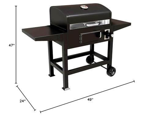 Gas One Charcoal Grill – 24-inch BBQ Charcoal Grill – Charcoal Smoker with Multiple Tier Heat Control – Outdoor Grill for Camping, Picnic, Patio, Backyard Barbecue, Outdoor Cooking
