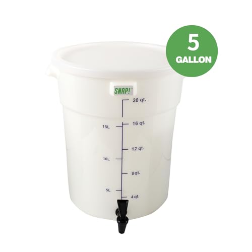 Snap! 5 Gallon Cold Brew Coffee Maker – Low Acid Commercial Cold Brew System with Dual Filtration for Smooth Coffee -Cold Brew Coffee Set-White