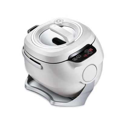 WTRYRN Automatic Cooking Machine Auto Stir Fry Wok, 2000W 6L Large Capacity, 360° Rotation 3 Speed Adjustable, Multifunctional for Home Kitchen Restaurant Cooking