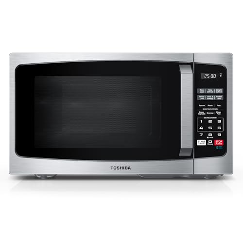 TOSHIBA Microwave Oven, 0.9 Cu.Ft, 900W, Stainless Steel