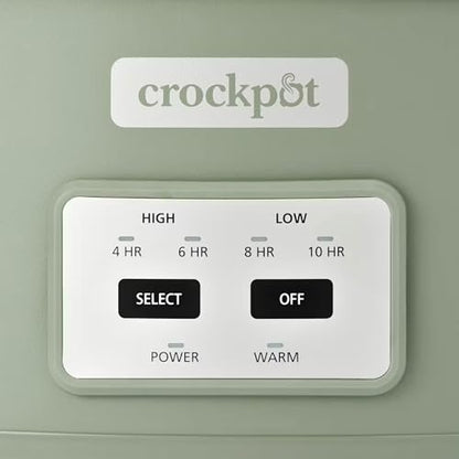 Crock-Pot Locking Lid 6qt Cook and Carry Programmable Slow Cooker Moonshine Green (Green)