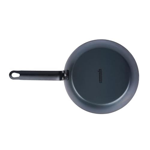 Restaurantware-Met Lux 9 Inch Fry Pan, 1 Lightweight Frying Pan - Induction-Ready, Triple-Riveted, Black Carbon Steel Cooking Skillet, Durable, For Searing, Sauteing, And Browning Food