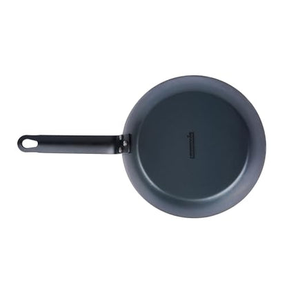 Restaurantware-Met Lux 9 Inch Fry Pan, 1 Lightweight Frying Pan - Induction-Ready, Triple-Riveted, Black Carbon Steel Cooking Skillet, Durable, For Searing, Sauteing, And Browning Food