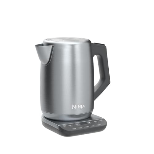 Ninja KT200 Precision Temperature Electric Kettle, 1500 watts, BPA Free, Stainless, 7-Cup Capacity, Hold Temp Setting, Silver
