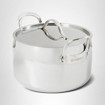 Bloomhouse - Two Time Oprah's Favorite Things Winner - 8 Quart Tri-Ply Stainless Steel Stock Pot with Lid – Dutch Oven, Oven Safe, Dishwasher Safe