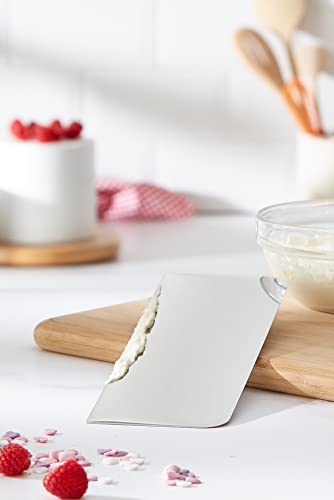 PME Extra Tall Stainless Steel (25cm/10in) Cake Scraper,