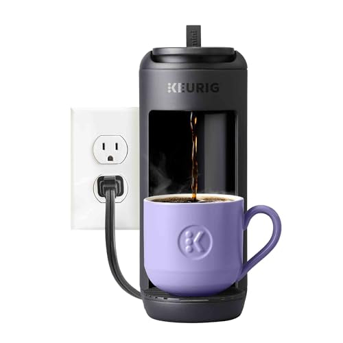 Keurig K-Mini Mate Single Serve K-Cup Pod Coffee Maker, Brews Up to 12 oz Cup, Compact Portable Coffee Machine for Small Spaces, Great for Dorms & Offices, Black