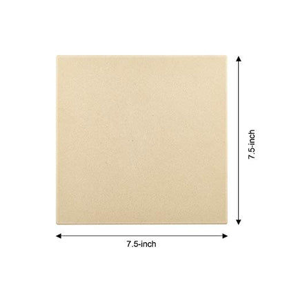 Cook N Home Pizza Grilling Stone Set, 7.5-Inch Rectangular Heavy Duty Cordierite Bread Baking Stone for Oven and Grill, Ideal for Baking Crisp Crust Pizza, Thermal Shock Resistant, 6-Pack with Scraper